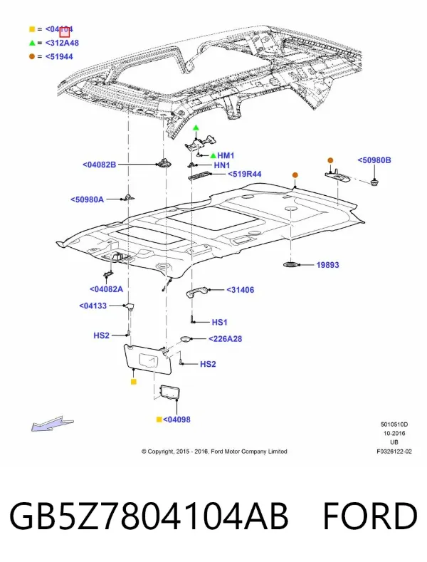 Сонцезахисний козирок Ford Explorer U5