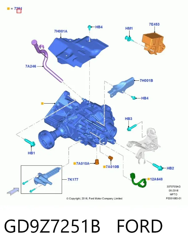 Роздатка GD9Z7251B Ford