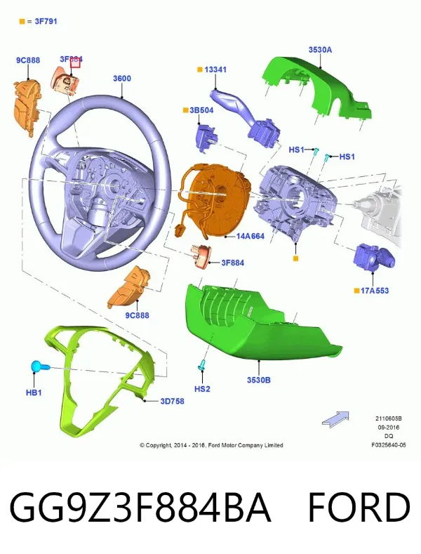  GG9Z3F884BA Ford