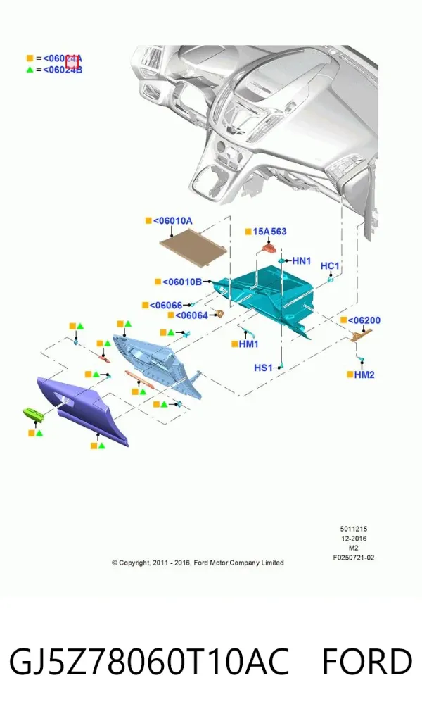 Ящик для рукавичок (бардачок) GJ5Z78060T10AC Ford