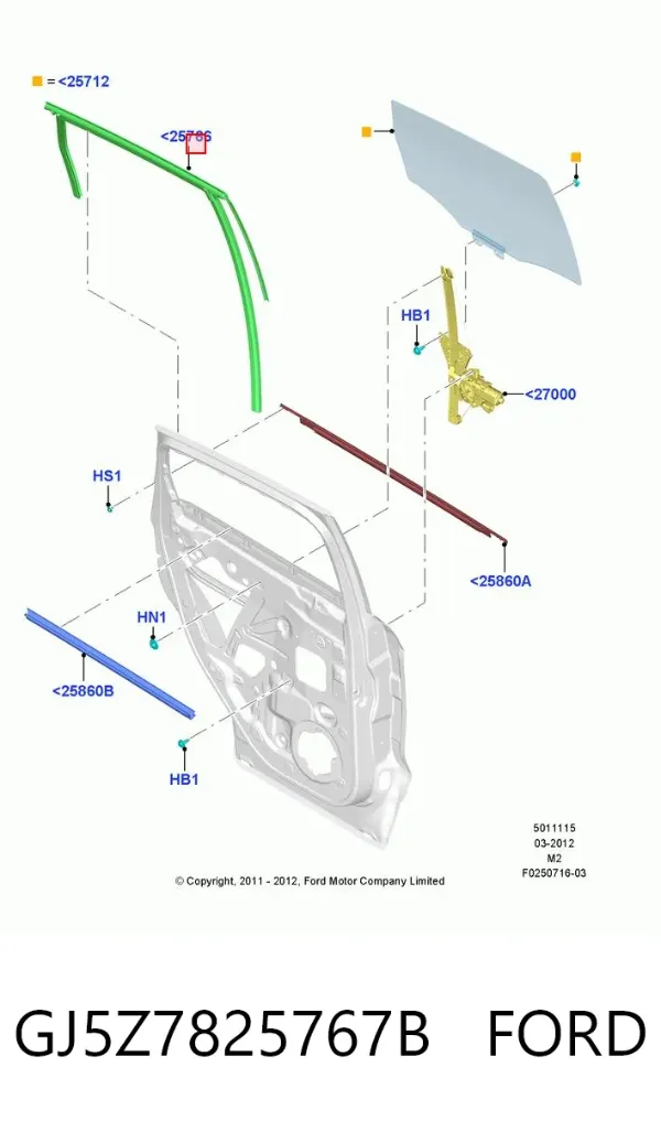  GJ5Z7825767B Ford