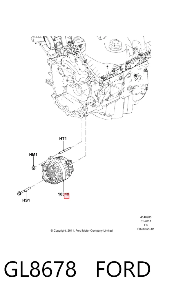 Генератор GL8678 Ford