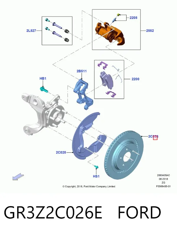 Гальмівні диски GR3Z2C026E Ford