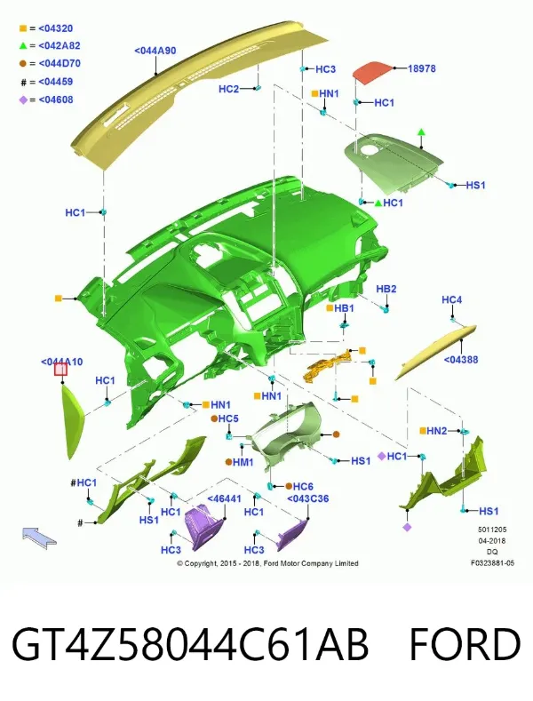  GT4Z58044C61AB Ford