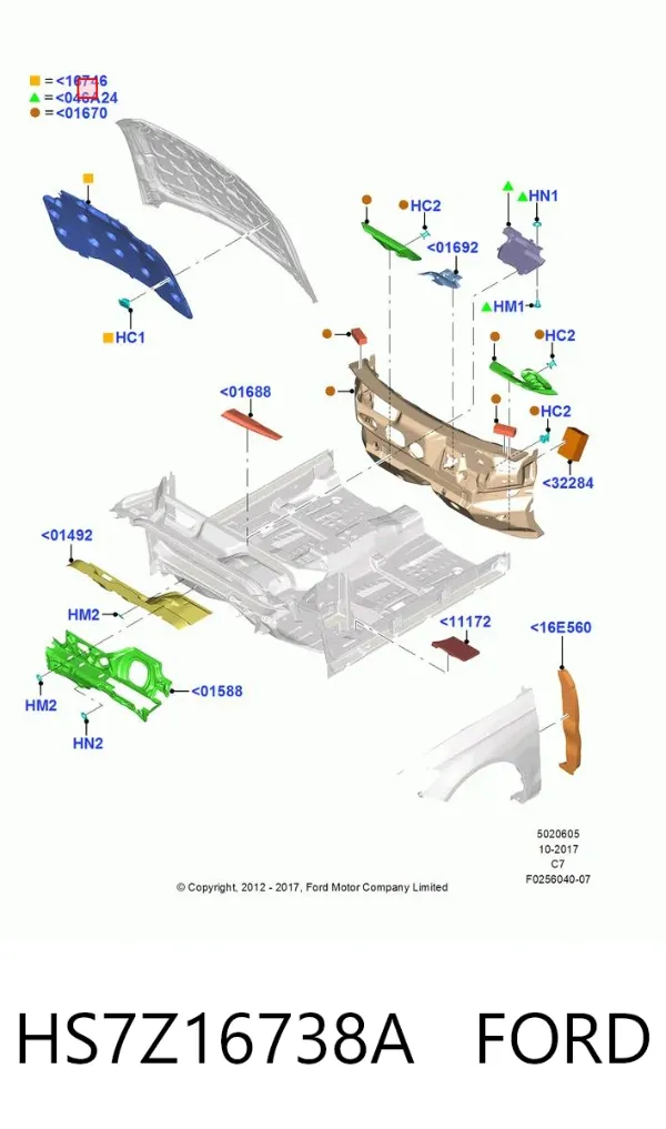  HS7Z16738A Ford