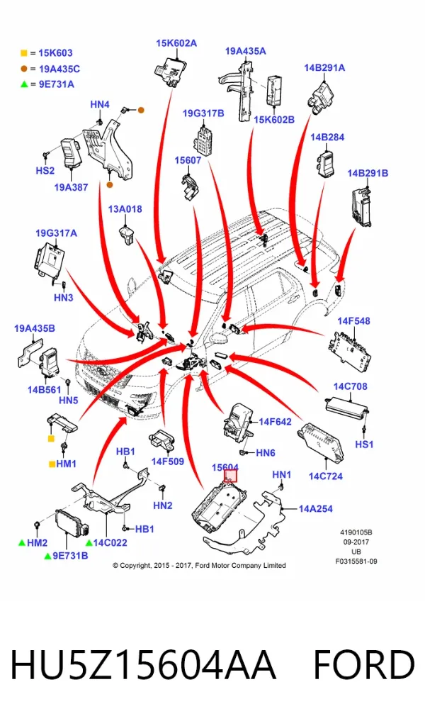 HU5Z15604AA Ford