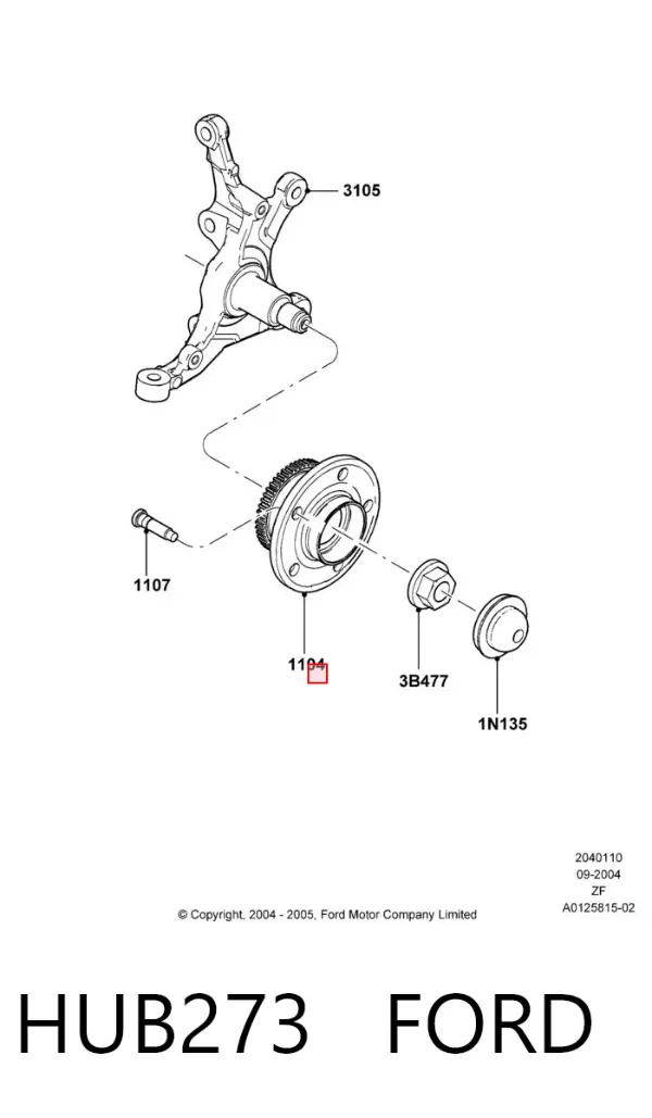 Передня маточина HUB273 Ford