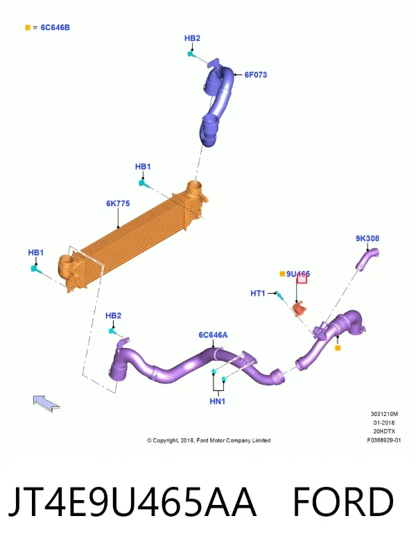 Актуатор турбіни JT4E9U465AA Ford