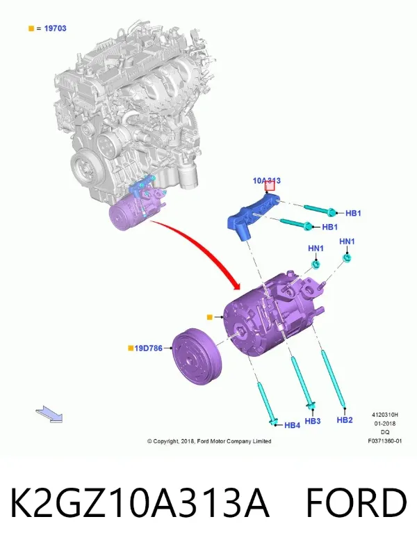  K2GZ10A313A Ford