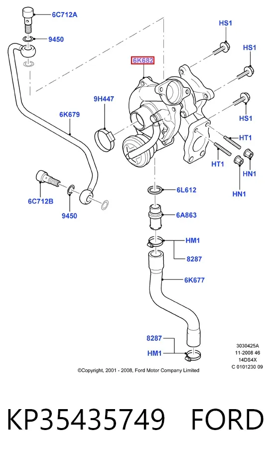 Турбіна KP35435749 Ford