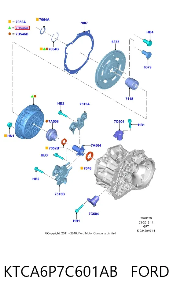 Зчеплення KTCA6P7C601AB Ford