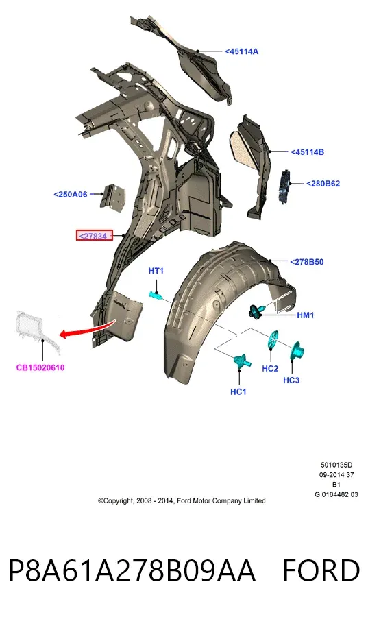  P8A61A278B09AA Ford