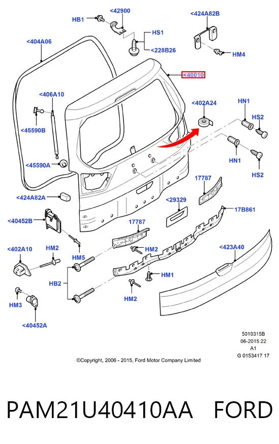 Ляда PAM21U40410AA Ford