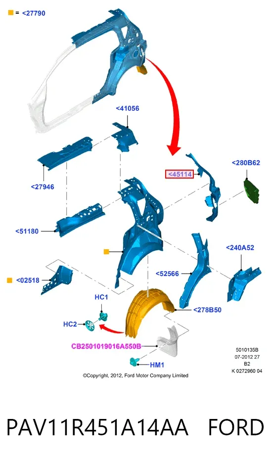  PAV11R451A14AA Ford