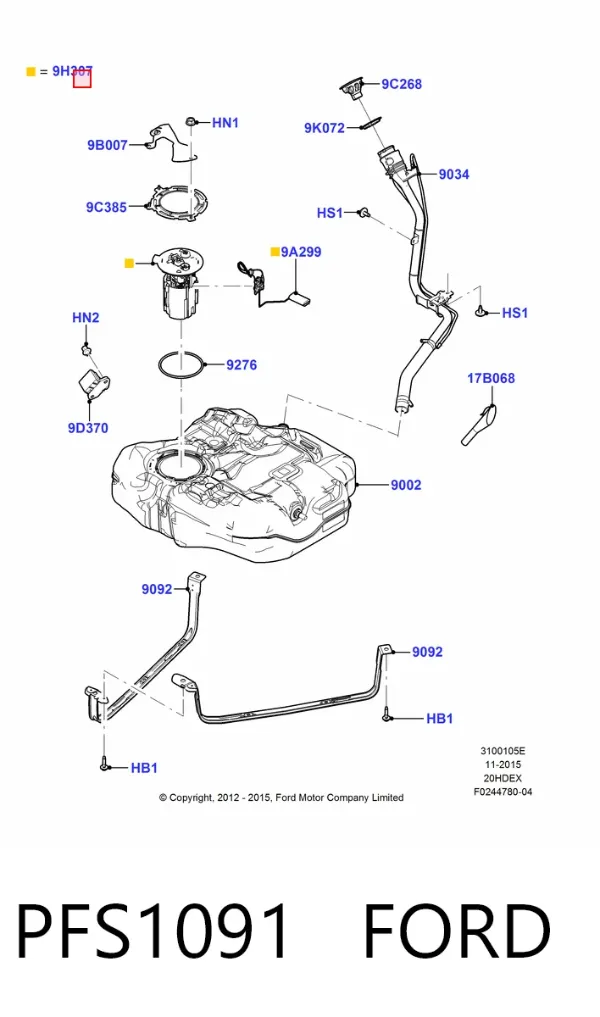 Бензонасос PFS1091 Ford