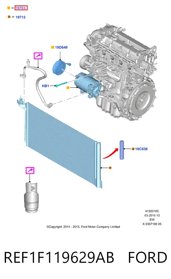 Компресор кондиціонера REF1F119629AB Ford