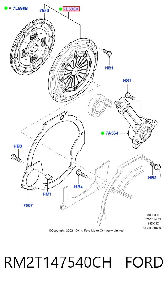 Зчеплення RM2T147540CH Ford