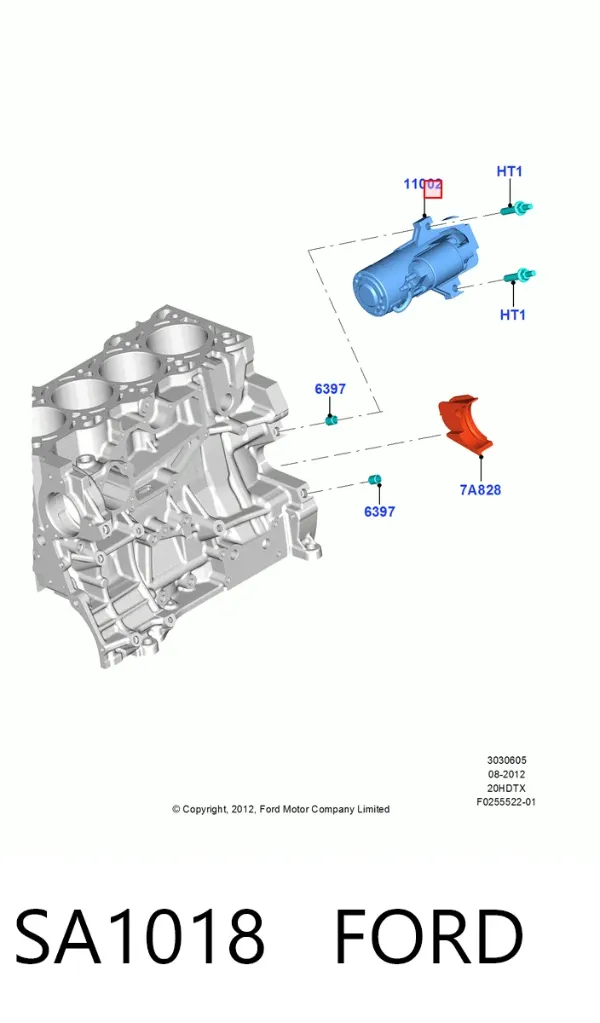 Стартер SA1018 Ford