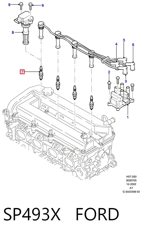 Свічки запалювання SP493X Ford