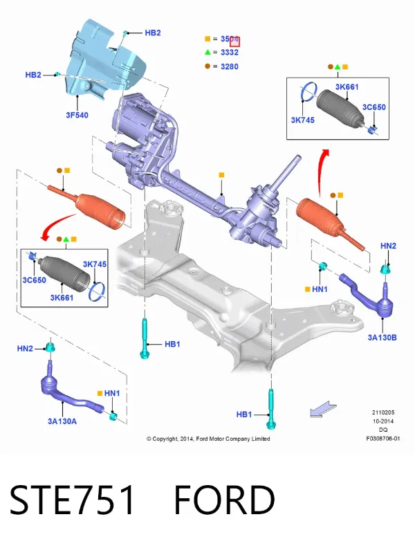 Рульова рейка STE751 Ford