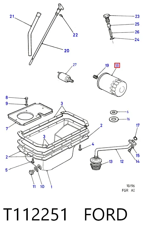 Масляний фільтр T112251 Ford