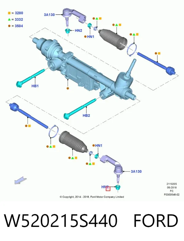 Гайка шатуна W520215S440 Ford