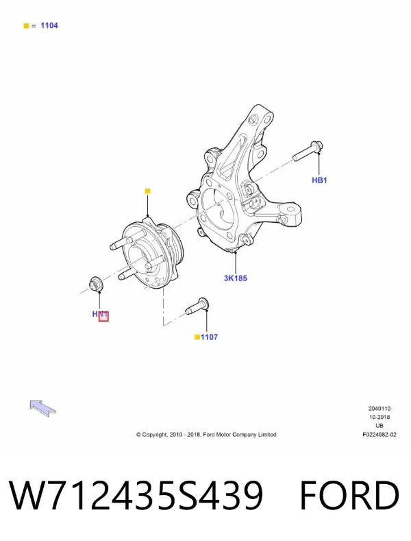 Підшипник ступиці W712435S439 Ford