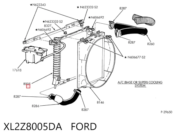 Радіатор XL2Z8005DA Ford