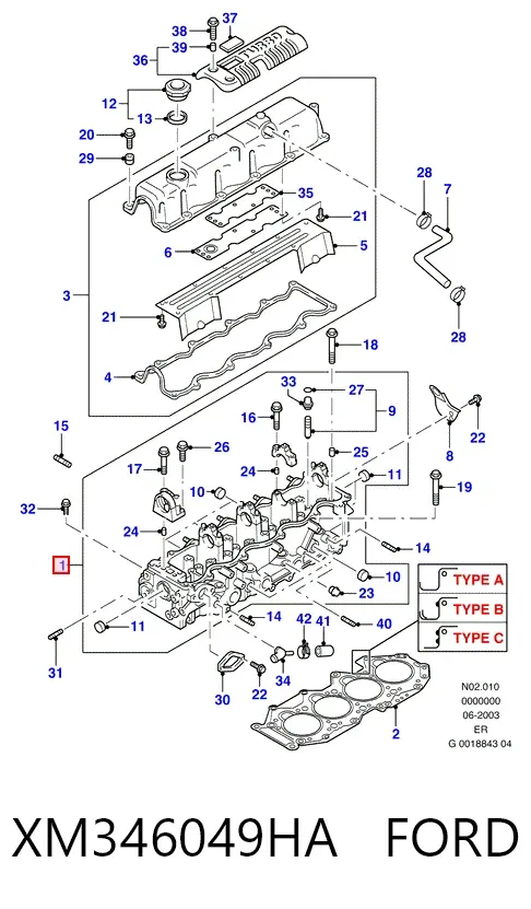 ГБЦ XM346049HA Ford