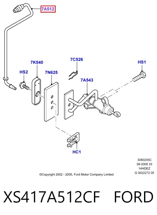  XS417A512CF Ford