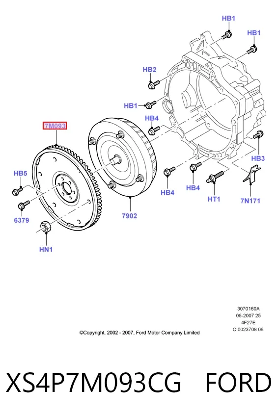  XS4P7M093CG Ford