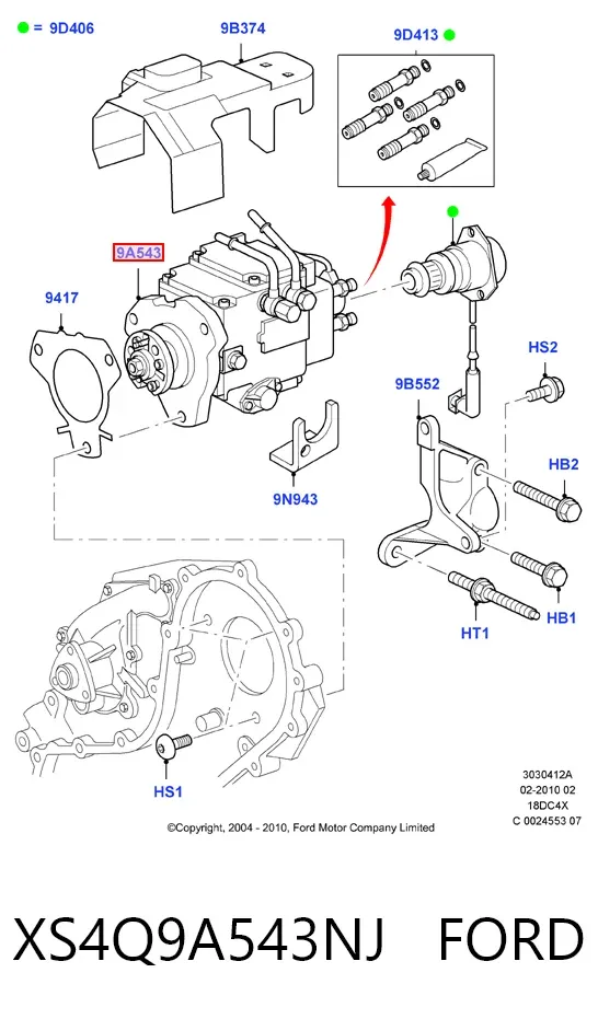 Паливний насос високого тиску XS4Q9A543NJ Ford
