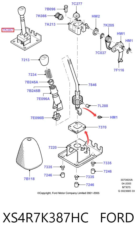  XS4R7K387HC Ford