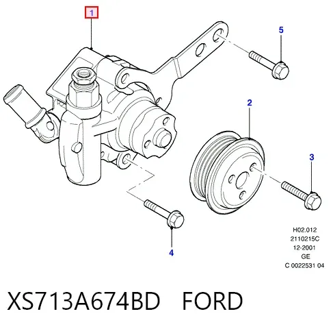Насос ГУР XS713A674BD Ford