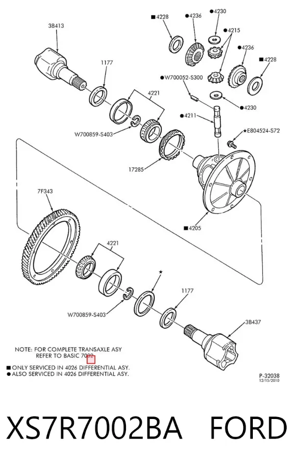Коробка передач XS7R7002BA Ford