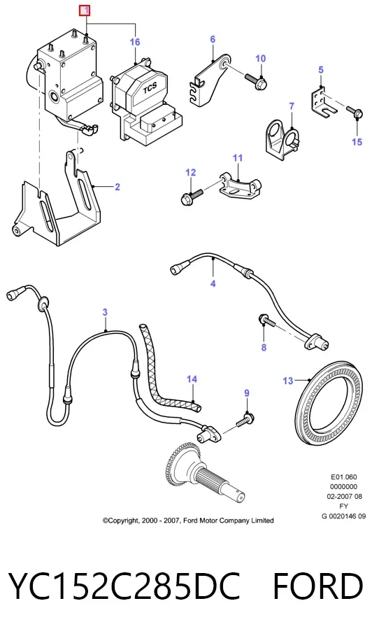 Блок АБС YC152C285DC Ford