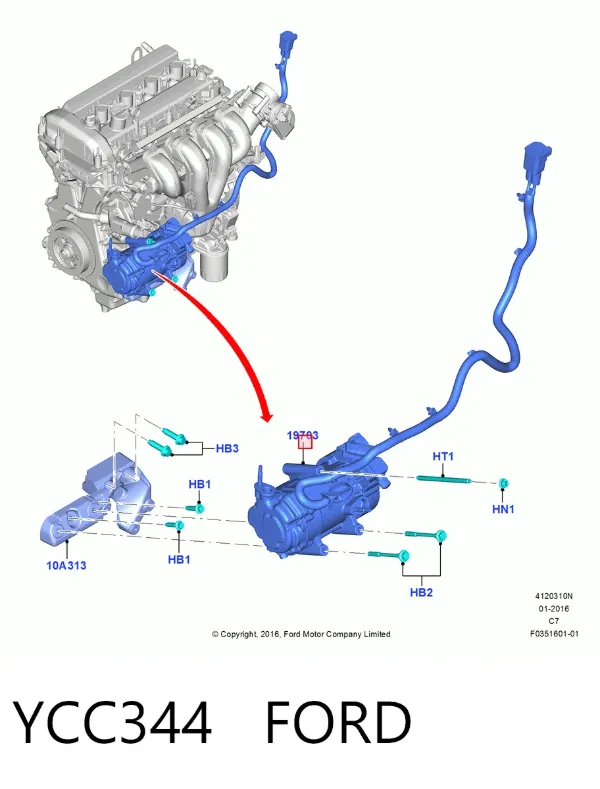 Компресор кондиціонера YCC344 Ford