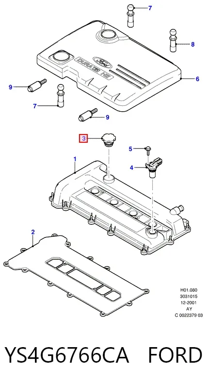 Кришка маслозаливной горловини YS4G6766CA Ford
