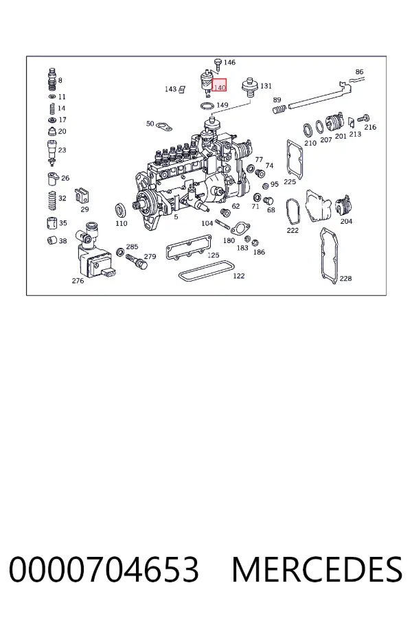 Клапан ТНВД (дизель-стоп) Mercedes A0000704653