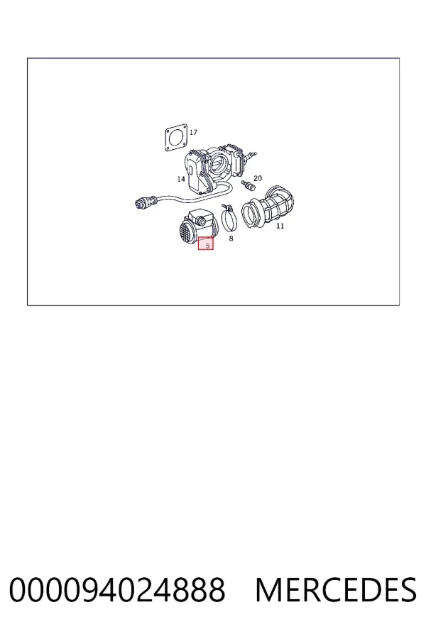 Купити A0000940248 Mercedes Повітромір
