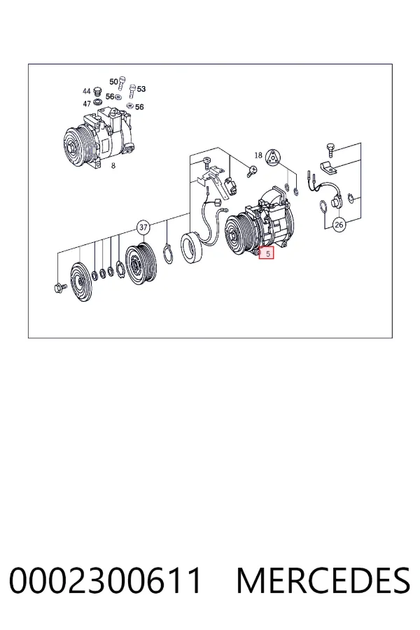 Компресор кондиціонера A0002300611 Mercedes