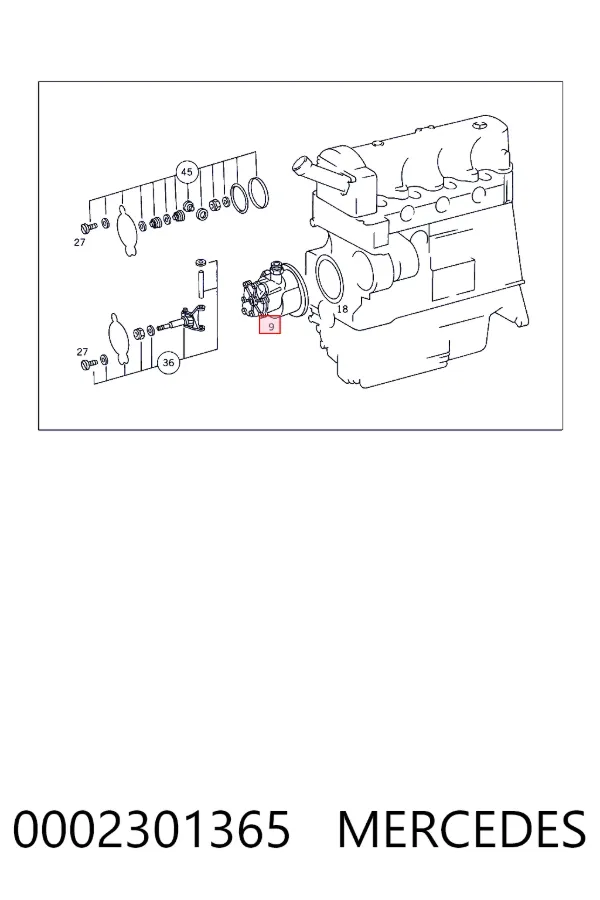 Насос вакуумний Mercedes A0002301365
