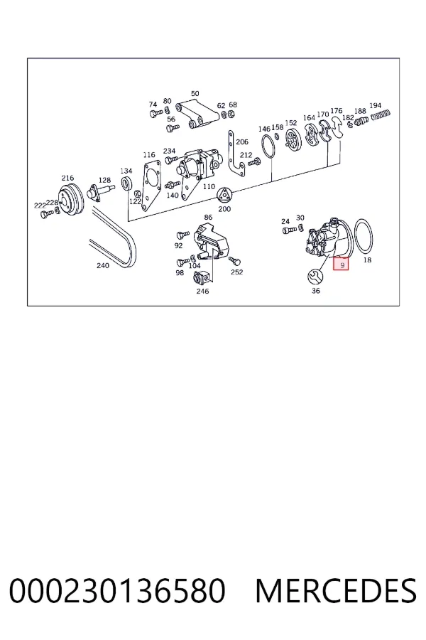 Насос вакуумний Mercedes A0002301365 ціна, від 96.73 USD