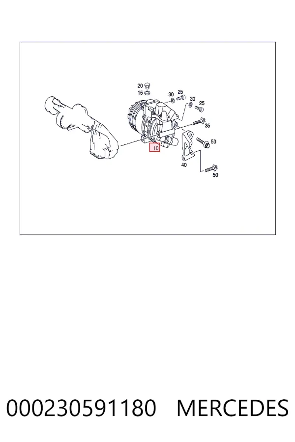 Купити A0002305911 Mercedes Компресор кліматичної установки