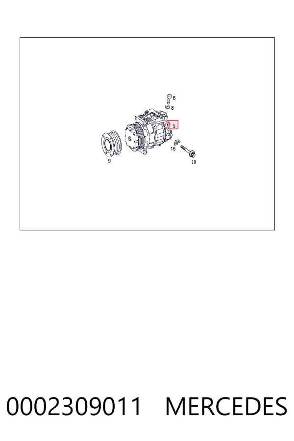 Компресор кондиціонера A0002309011 Mercedes