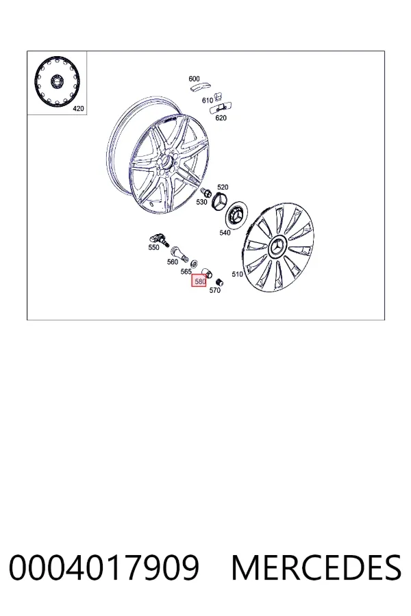 A0004017909 Mercedes 