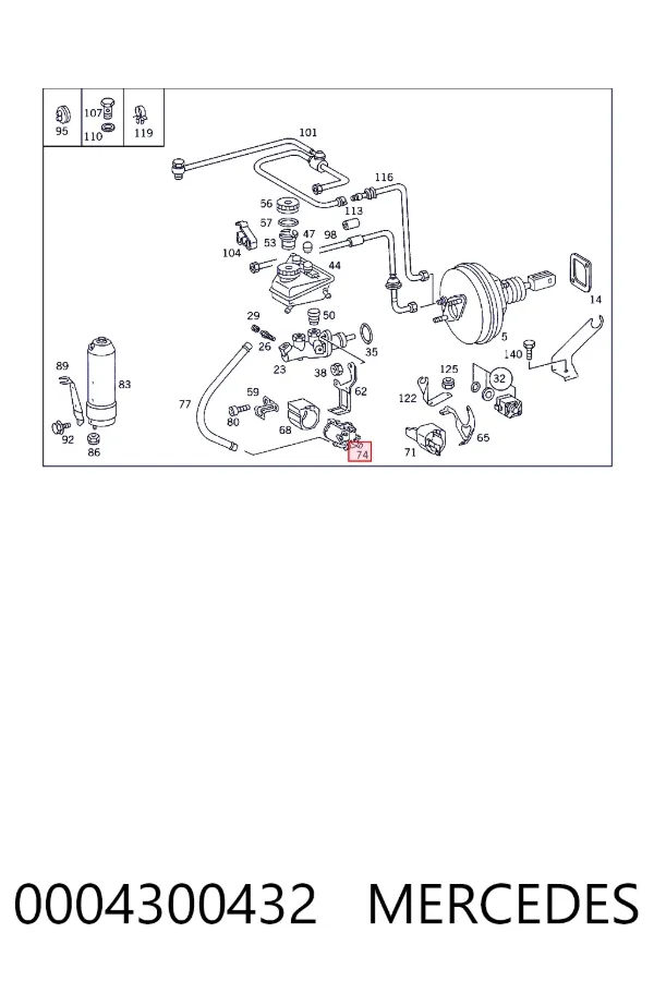 A0004300432 Mercedes 