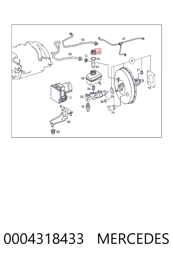  Mercedes A0004318433 ціна, від 25.34 USD