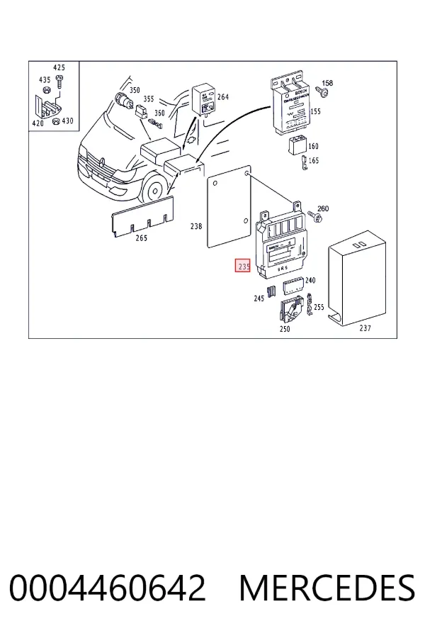 Стартер автомобільний Mercedes A0004460642