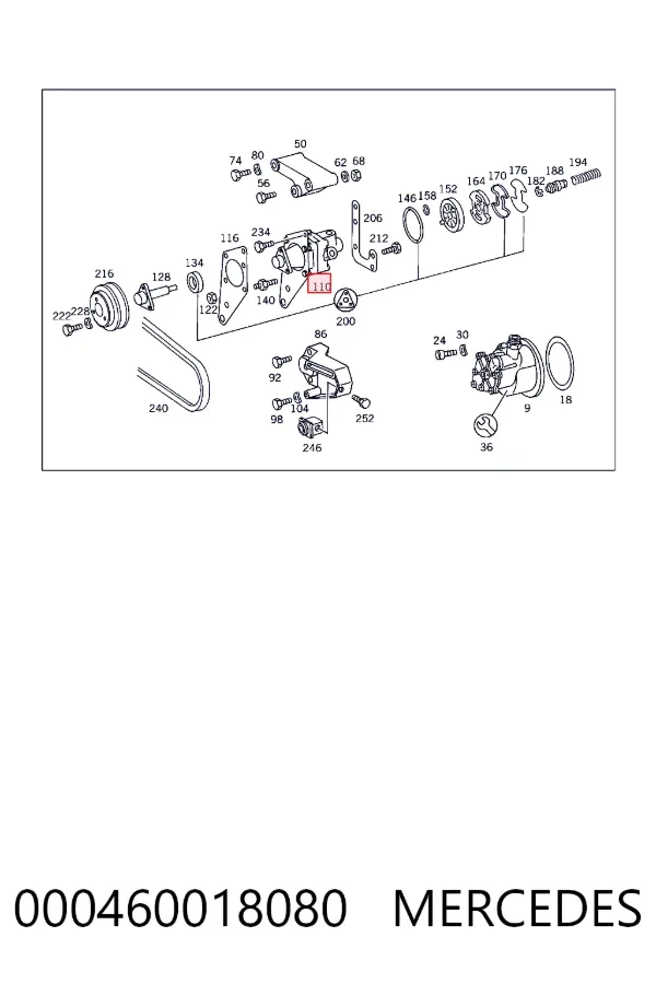 A0004600180 Mercedes Насос гідропідсилювача